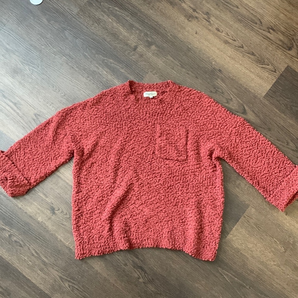 Haptics by Holly Harper oversized popcorn knit sweater size small